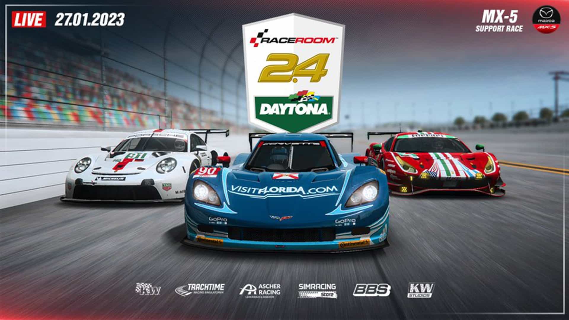 2.4h of Daytona set to kick-off RaceRooms 2023 Special Ranked Event schedule Traxion