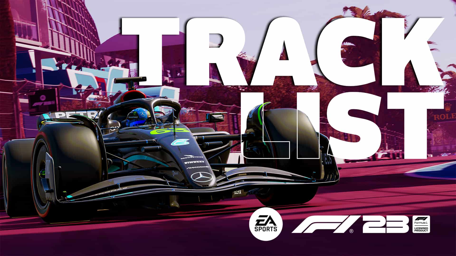 EA SPORTS F1 23 game track list