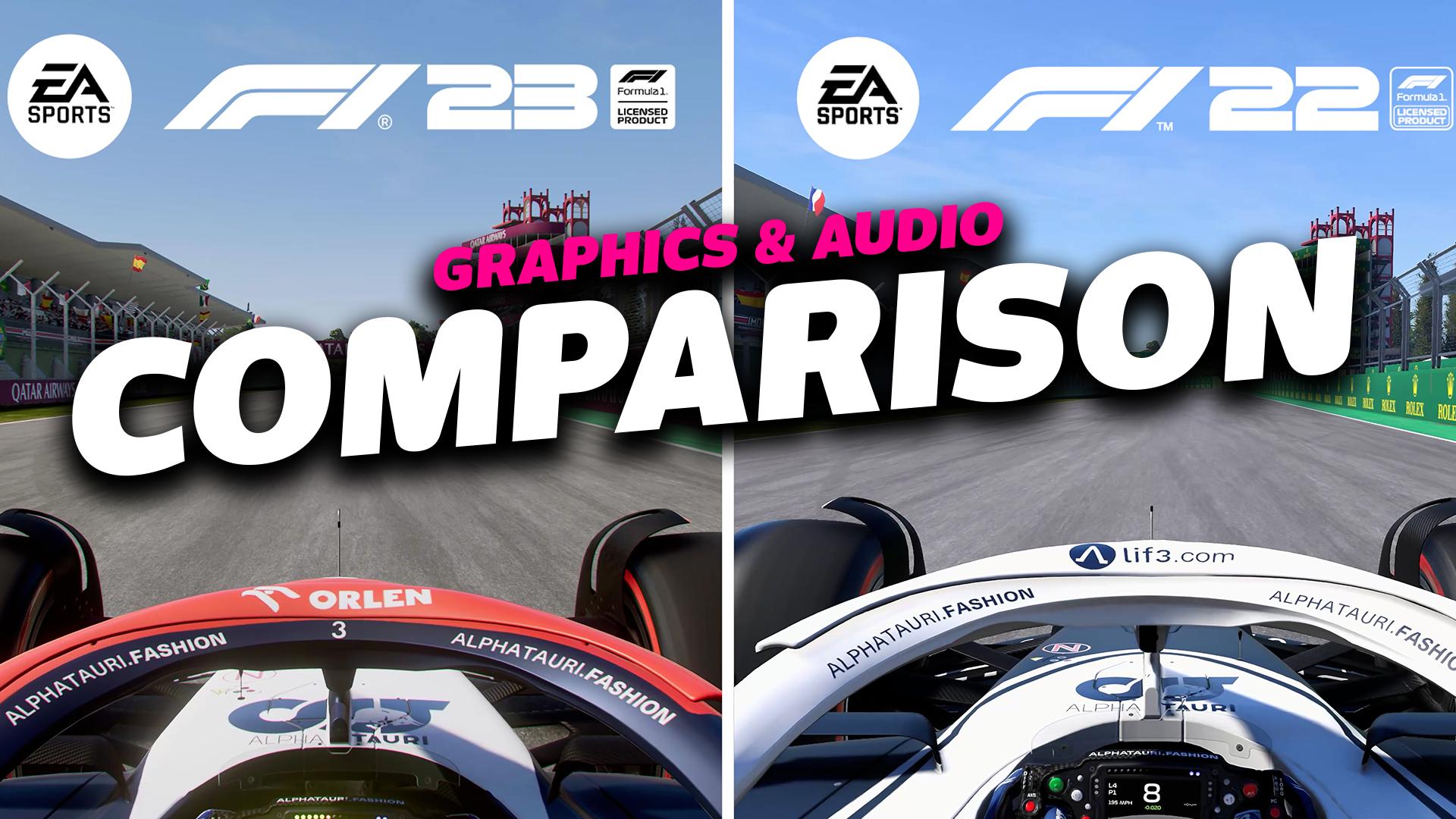 WATCH F1 23 vs F1 22 graphics and sound comparison Traxion