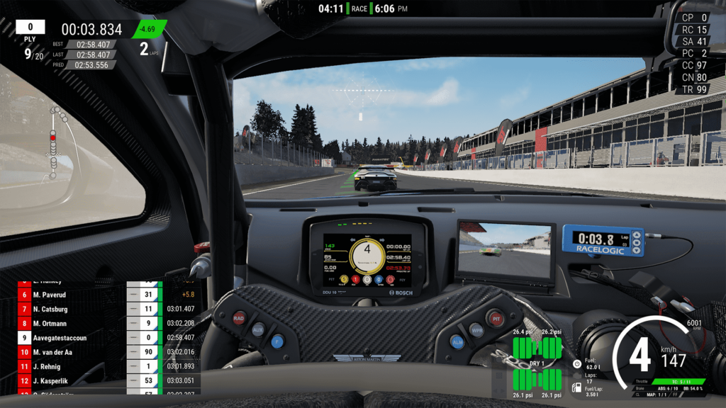 Assetto Corsa Competizione GT4 Aston Martin Interior