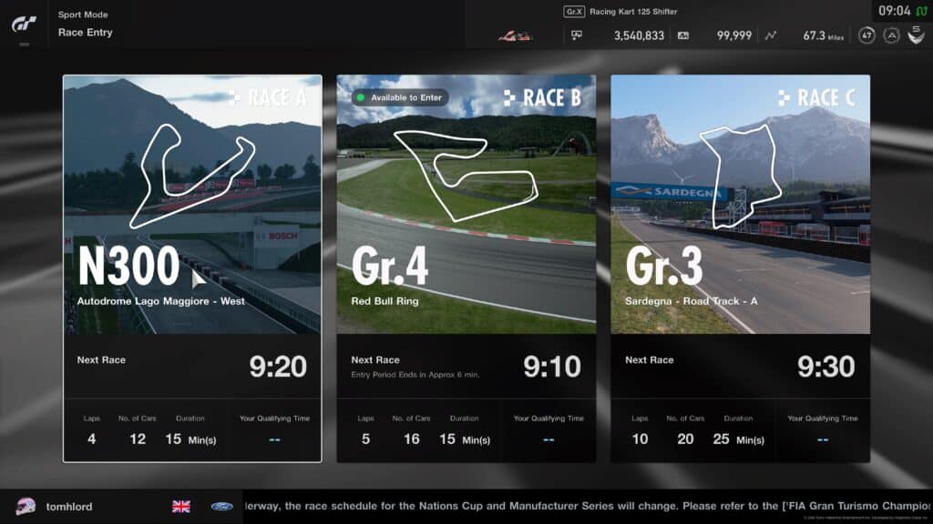 GT Sport Daily Races 15th March 2021