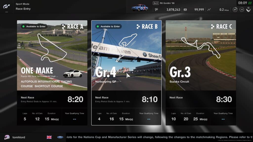 GT Sport Daily Races 29/03/21