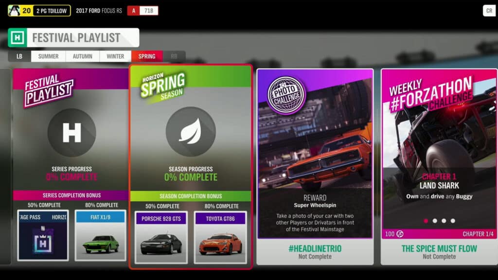 Forza Horizon 4 Series 35 Festival Playlist Spring