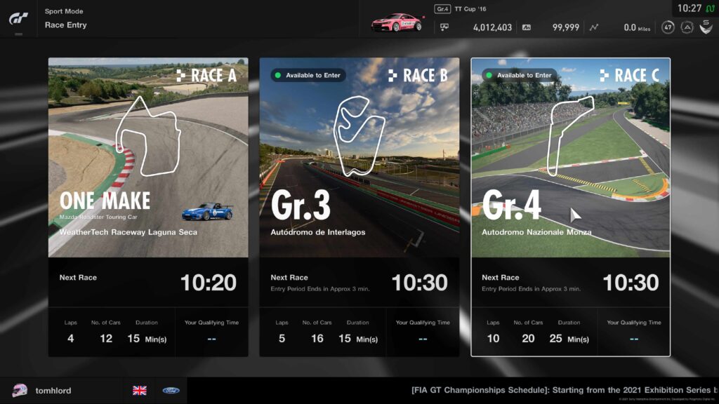 GT Sport Daily Races 5th April 2021