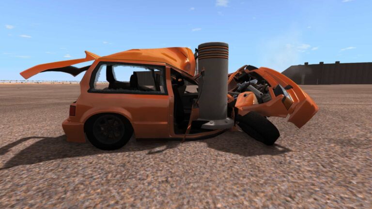 BeamNG Ibishu Covet crashed