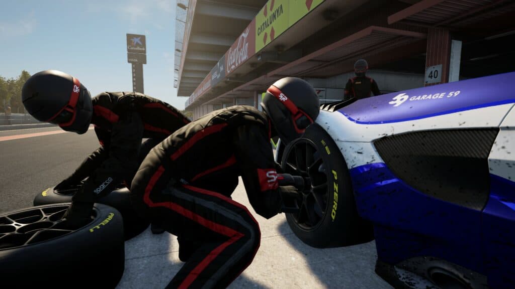 Changing tyres in Assetto Corsa Competizione