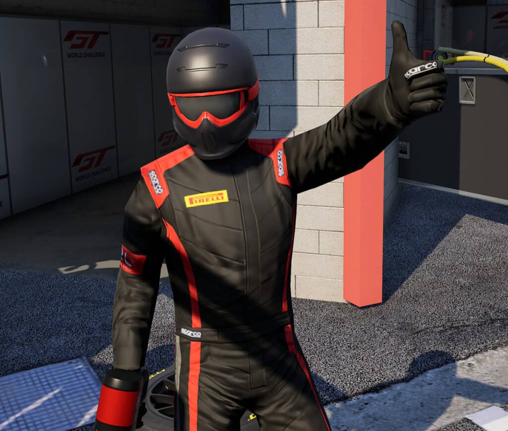 Assetto Corsa Competizione pit team thumbs up