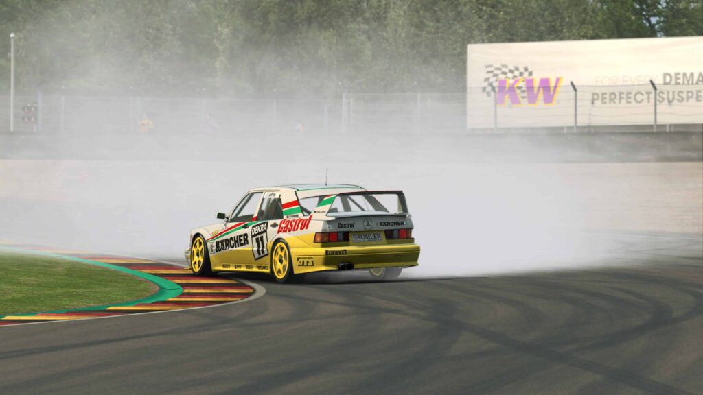 RaceRoom Racing Experience, June 2021 update, tyre smoke