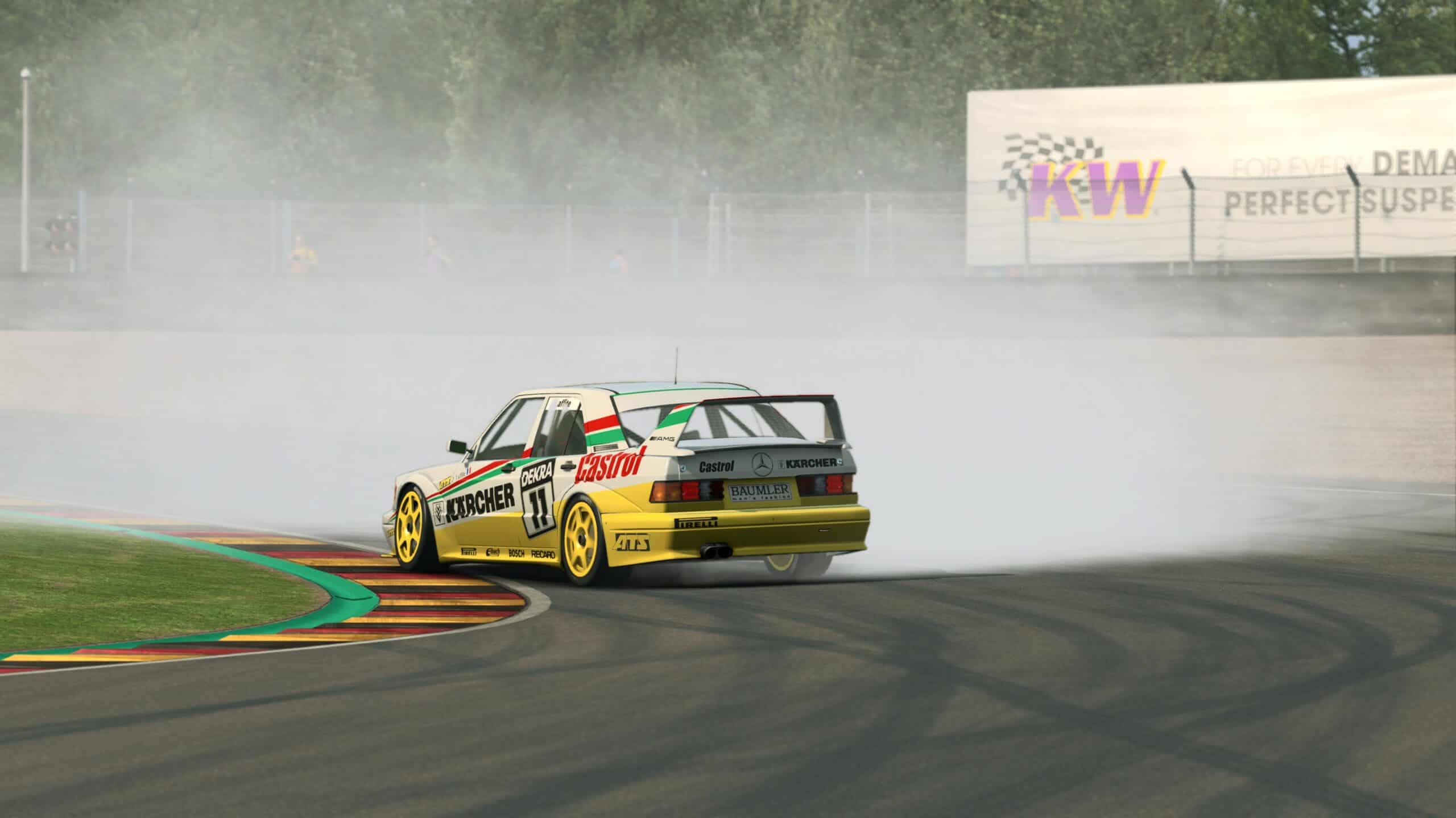 RaceRoom Racing Experience, June 2021 update, tyre smoke
