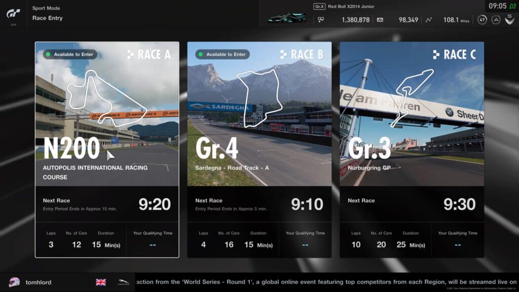 GT Sport Daily Races 7th June 2021