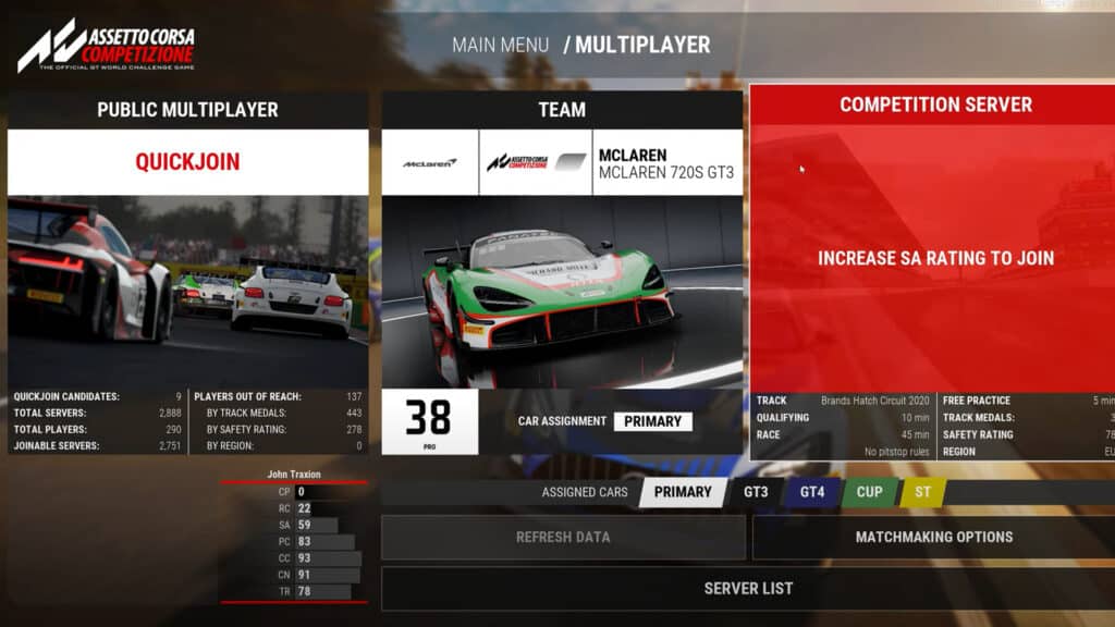 How The Driver Ratings In Assetto Corsa Competizione Work Traxion