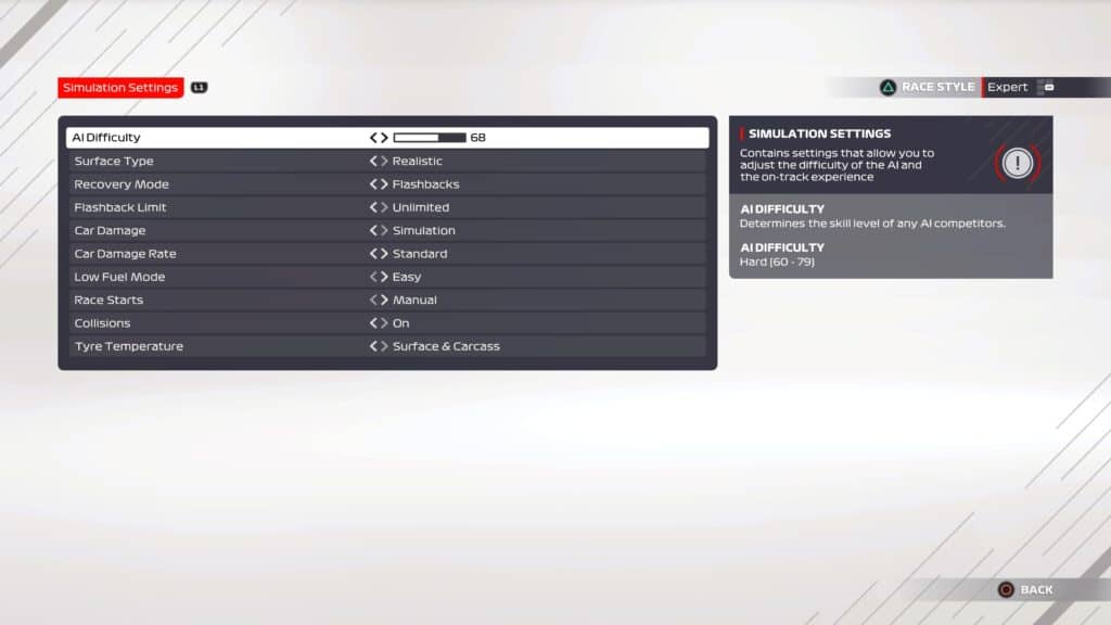 F1 2021 AI level