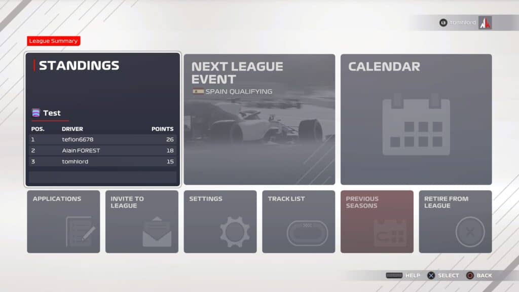 F1 2021 game online Leagues