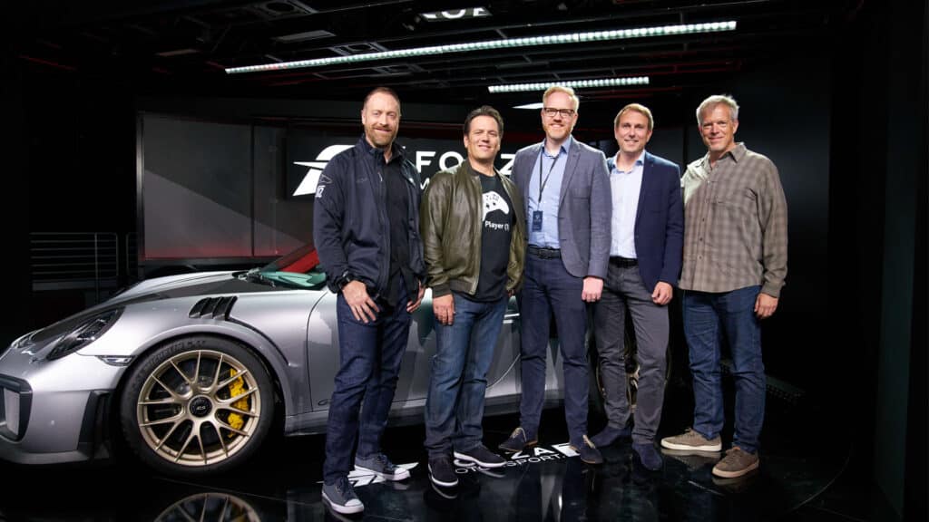 Forza Motorsport 7 men at launch