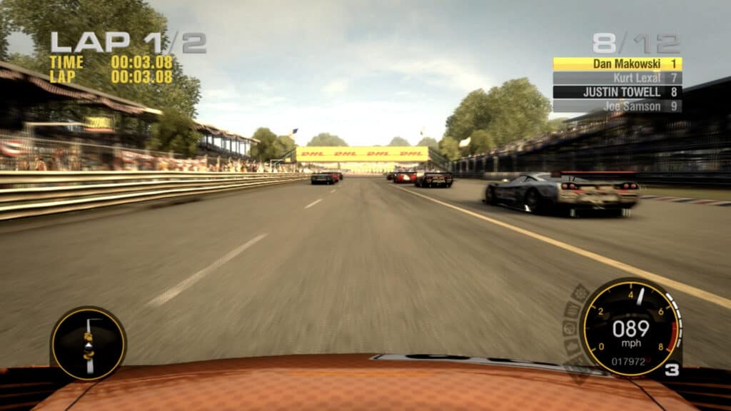 Race Driver GRID bonnet cam gameplay