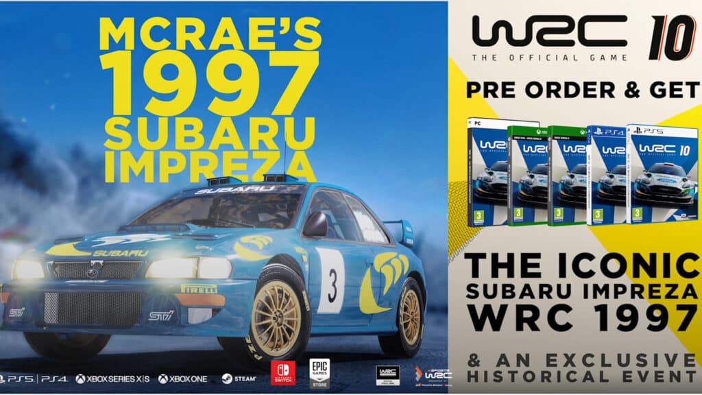 WRC 10 Colin McRae Subaru pre-order