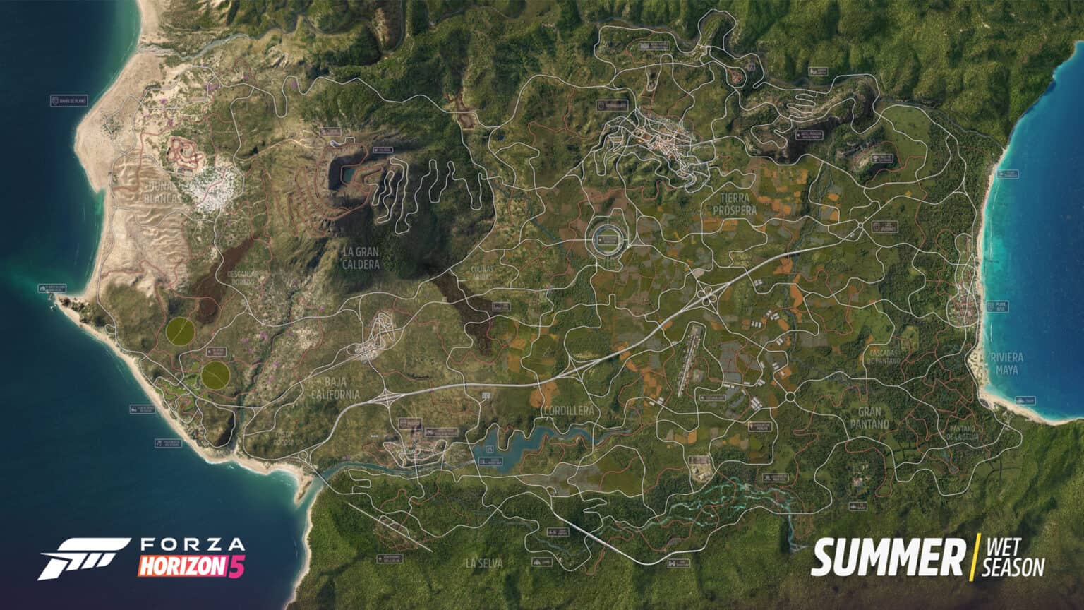 This is the Forza Horizon 5 map, and a Toyota GR Supra | Traxion