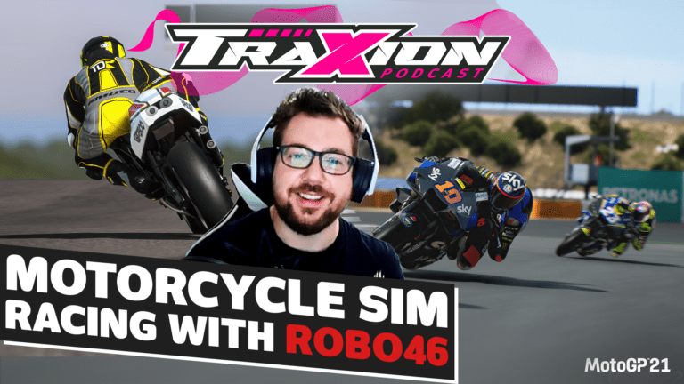 The current state of motorcycle sim racing with ROBO46 | The Traxion.GG Podcast, Season 2, Episode 13