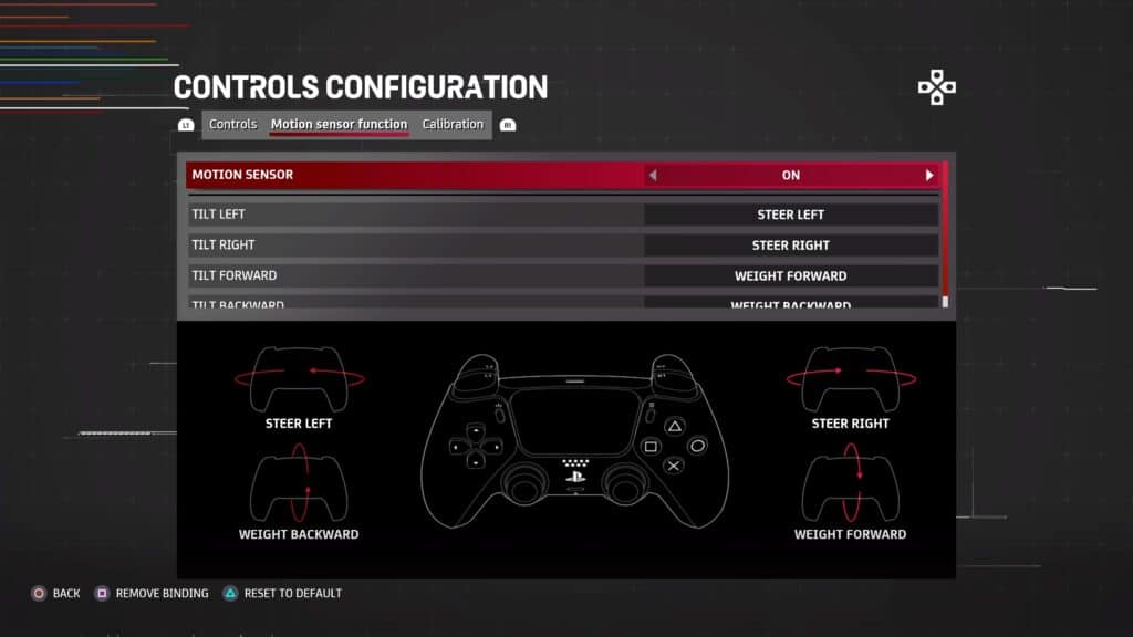 MotoGP 21 motion controls setting