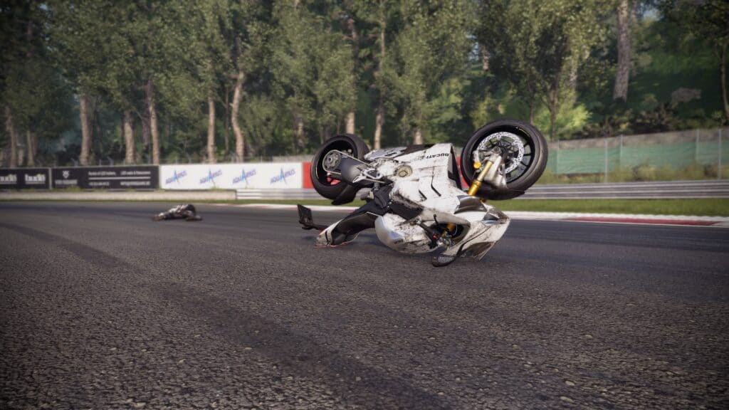 RiMS Racing Ducati crash