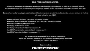 Thrustmaster is working on a direct drive wheel base, reveals 2021 ...
