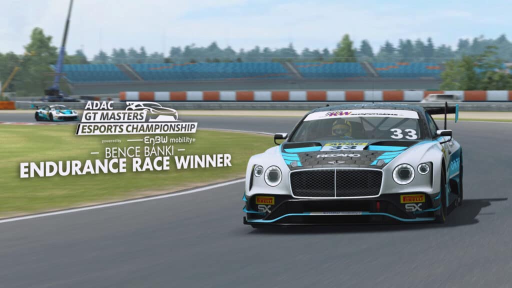 ADAC GT Masters Esports 2021 ROund 5 Bene Banki wins Endurance Race