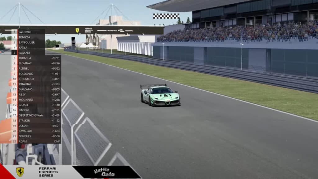 Arnaud Lacombe wins Group B race at the Nurburgring in the Ferrari Esports Series