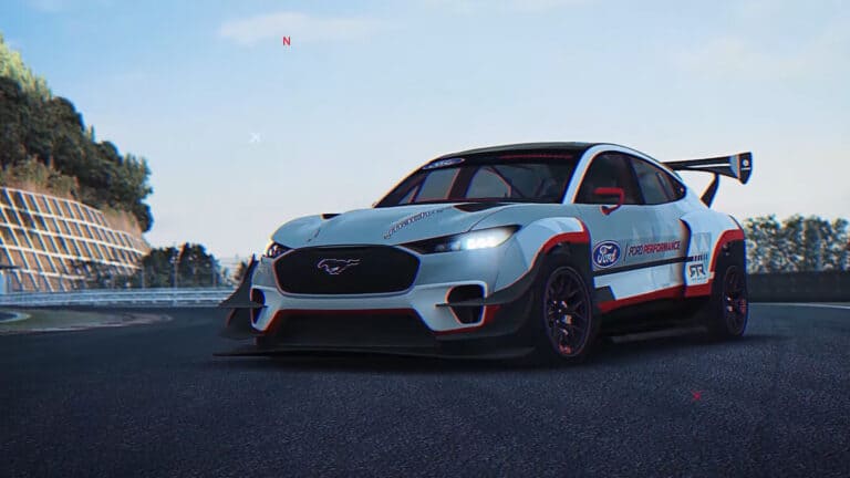 Drive Ford’s electric drift monster, the Mustang Mach-E 1400, in RaceRoom