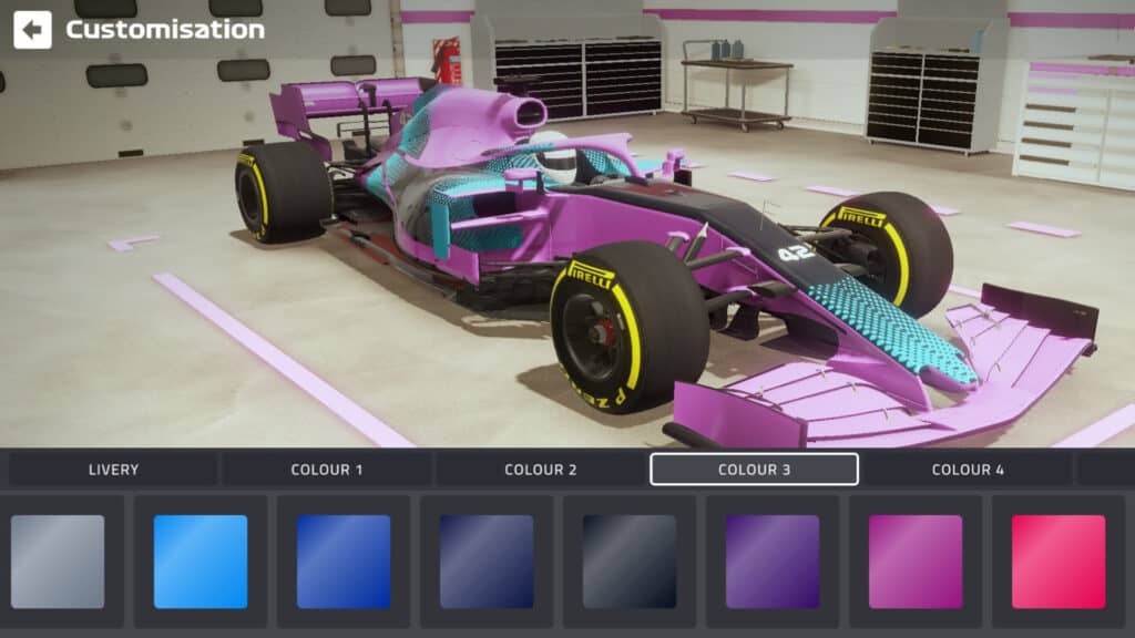 F1 Mobile Racing 2021 customisation