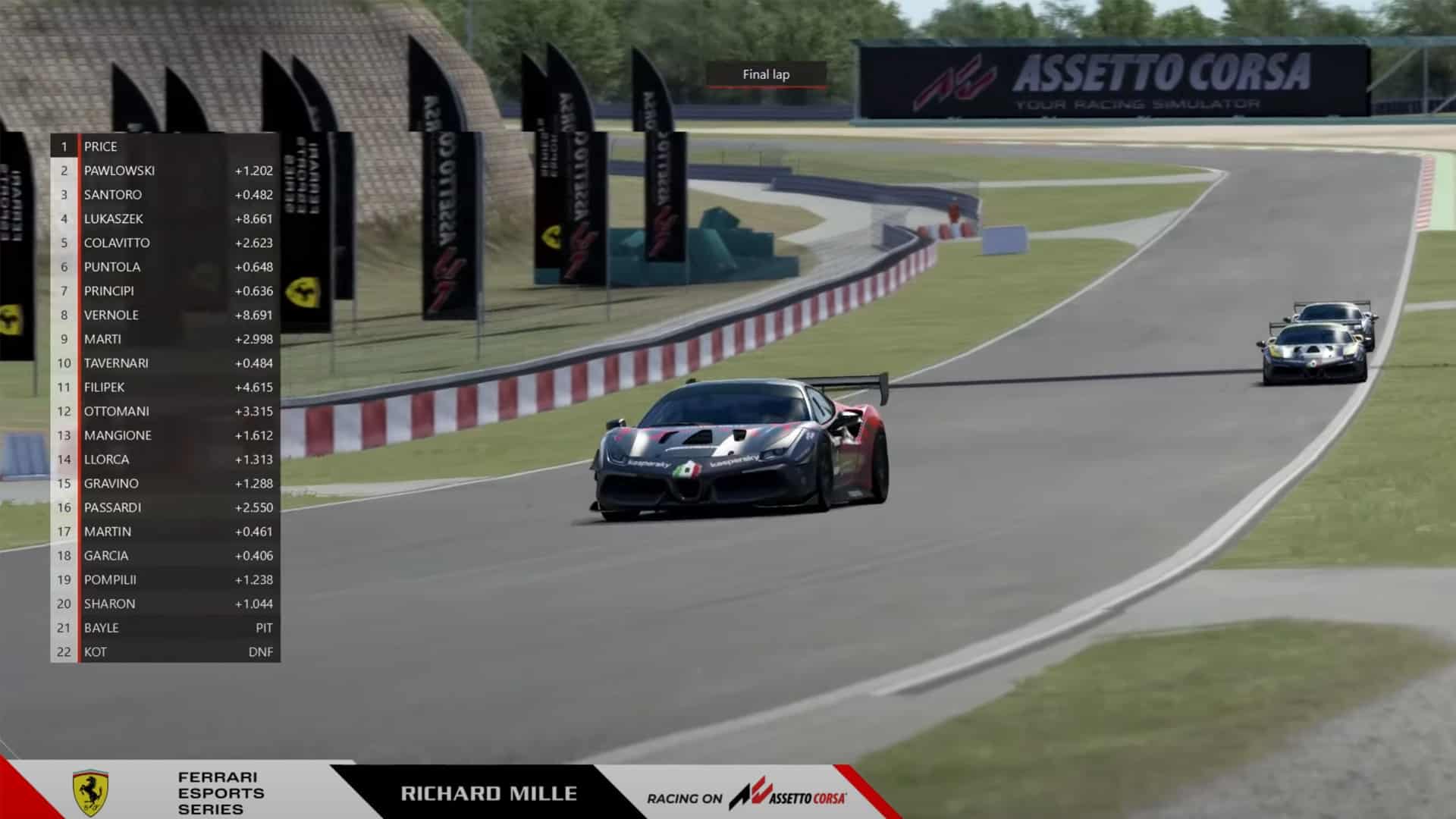 Price and Lacombe take first victories in third phase of Ferrari Esports Series