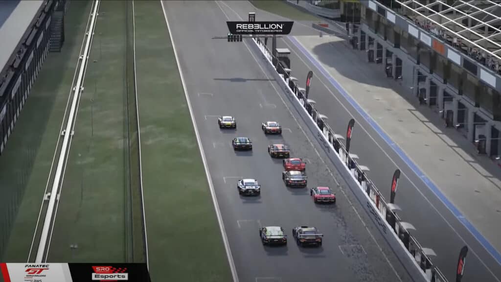 Nurburgring Fanatec Esports GT Pro race start SRO