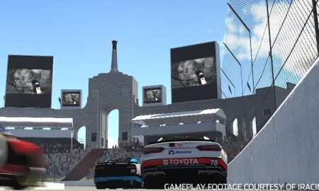Future NASCAR track at LA Coliseum aided by iRacing pros