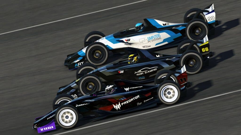 iRacing Dallara GP: cars go three wide