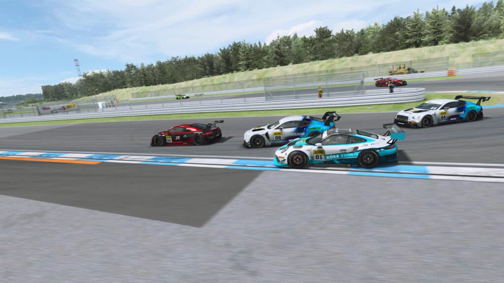 ADAC GT Masters Esports Championship 2021 Round 7 Feature Race action
