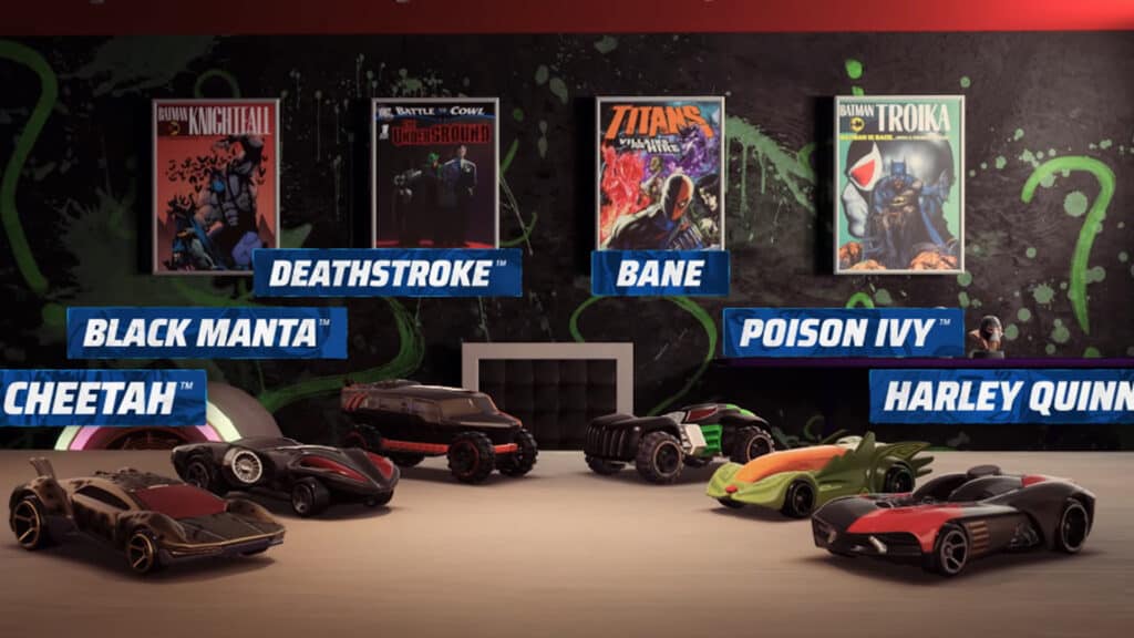 Hot Wheels Unleashed DC Super-Villains Racing Season vehicles