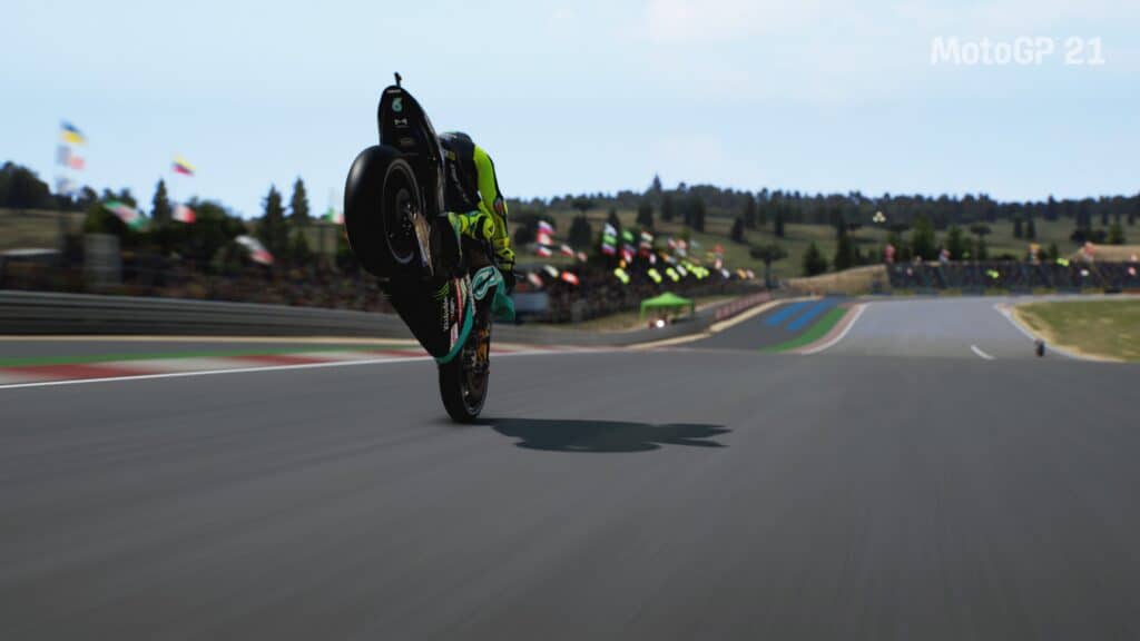 MotoGP 21 Portimao stoppie