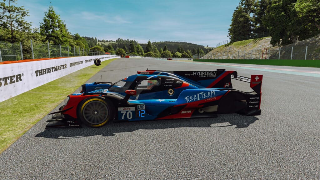 Realteam Hydrogen Redline Le Mans Virtual Series Spa crash and retirement