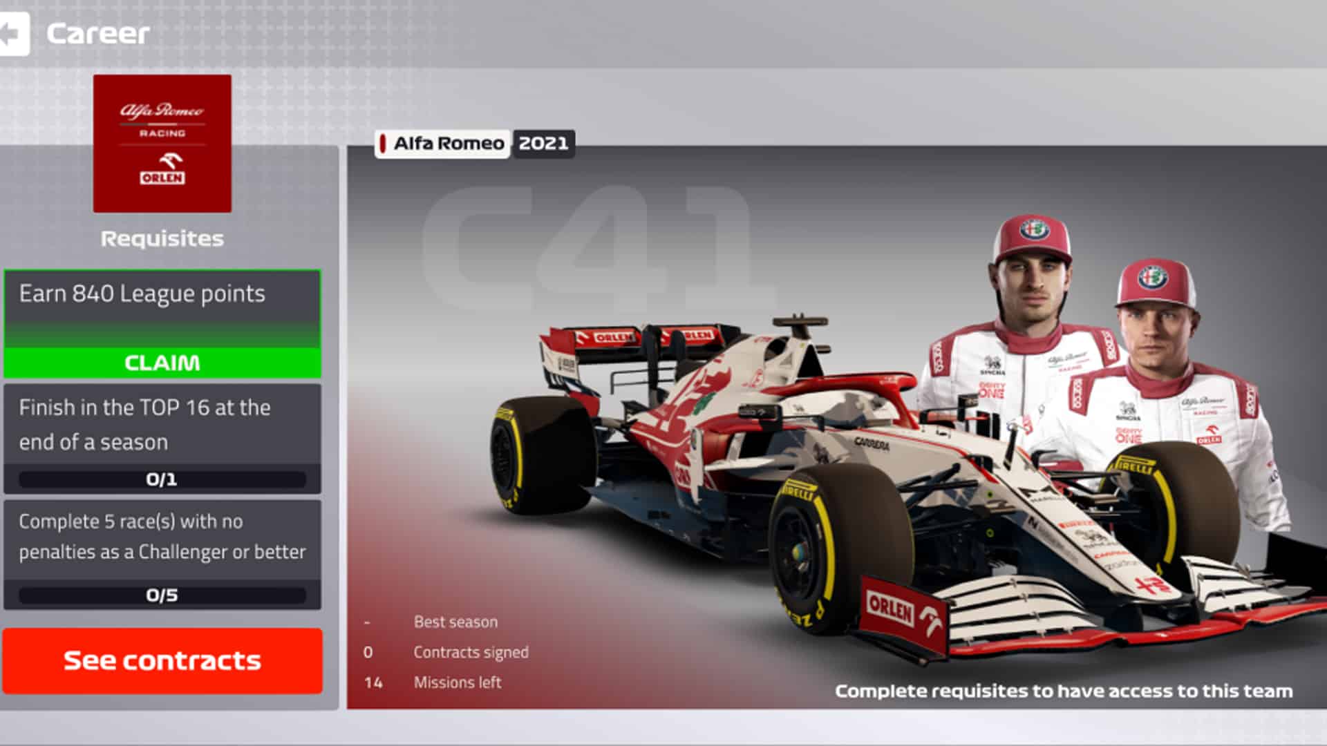 Career mode will be coming to F1 Mobile Racing soon