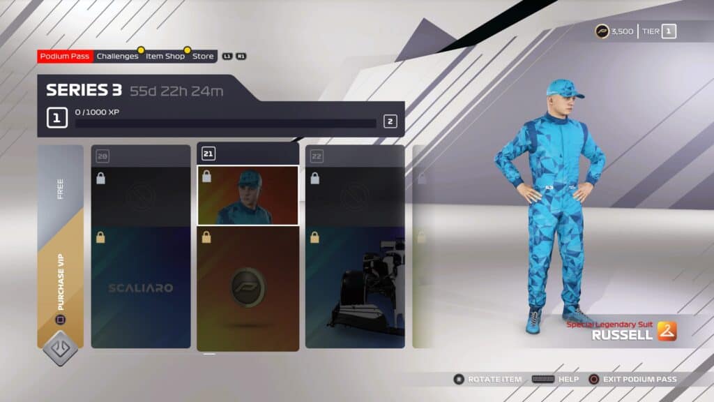 F1 2021 Podium Pass Series 3 George Russell Suit
