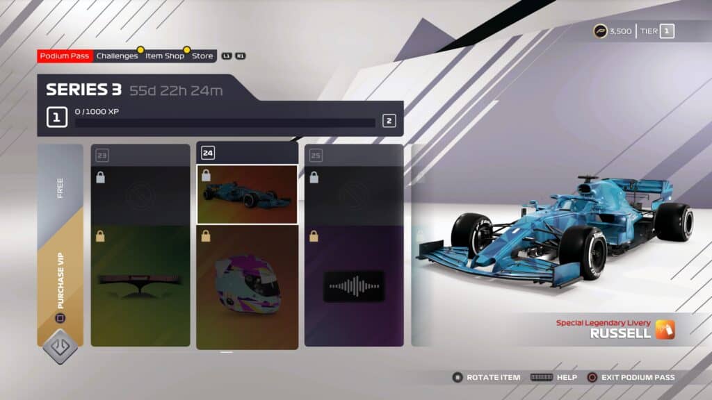 F1 2021 Podium Pass George Russell livery