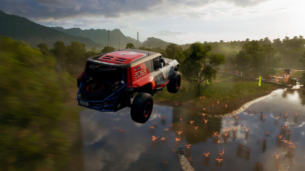 Forza Horizon 5 Ford Bronco 2069 jump, Showcase, flamingos