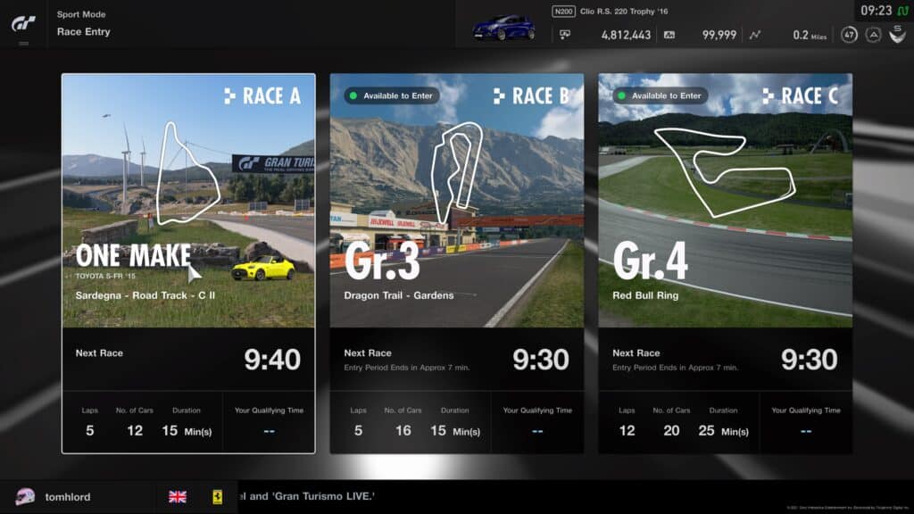 GT Sport Daily Races 15th November 2021