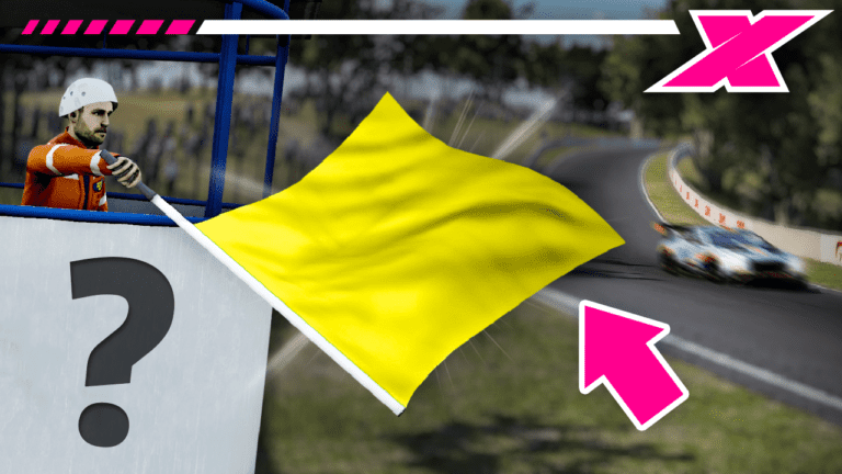 What do the flags represent in sim racing?