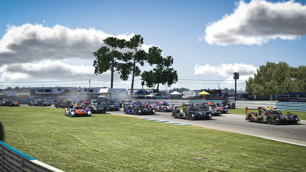 VCO ProSIM SERIES Round 4 Sebring, Heat 1, crash