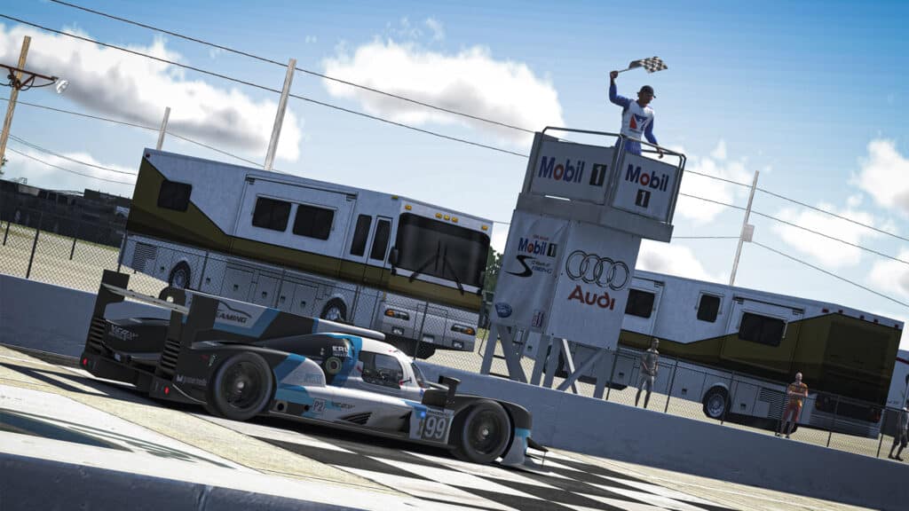 VCO ProSIM SERIES Round 4 Sebring, Heat 2, #99 Apex Racing Team win