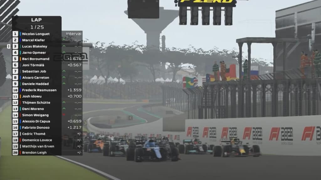 2021 Formula 1 Esports Series Pro Brazil race start