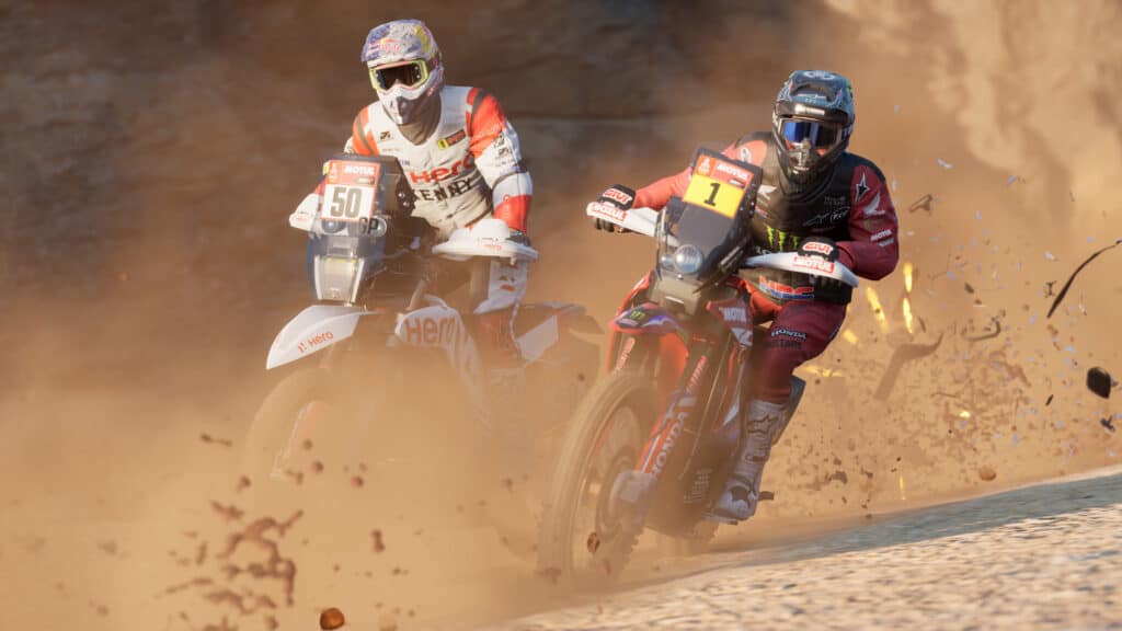 Dakar Desert Rally game motorcycles