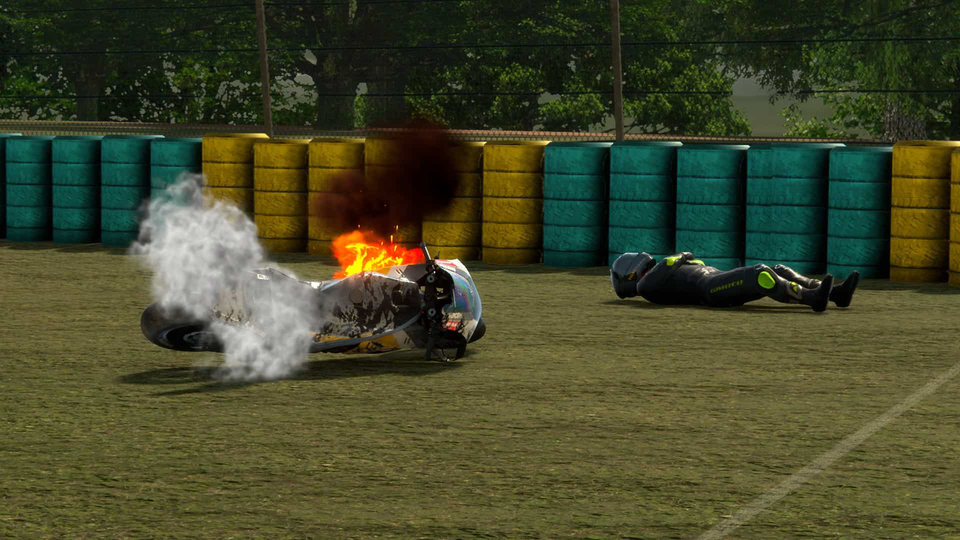 Damage added to ever-evolving motorcycle sim TrackDayR