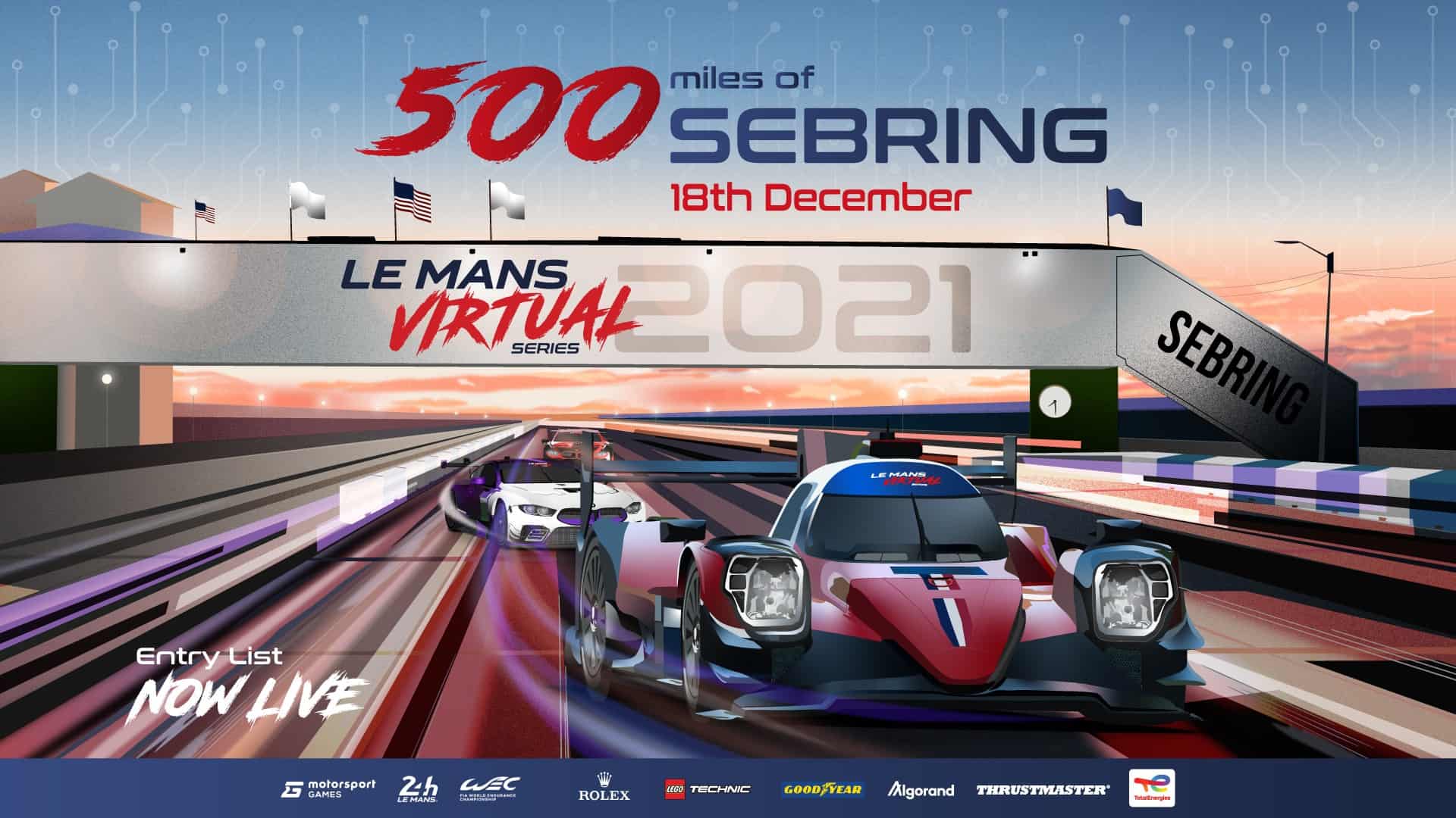 Canapino and Baldwin headline 500 Miles of Sebring Le Mans Virtual Series entry