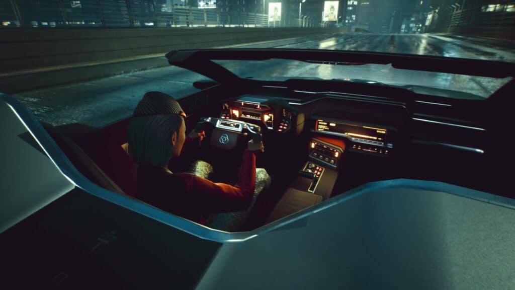 Cyberpunk 2077 - onboard driving
